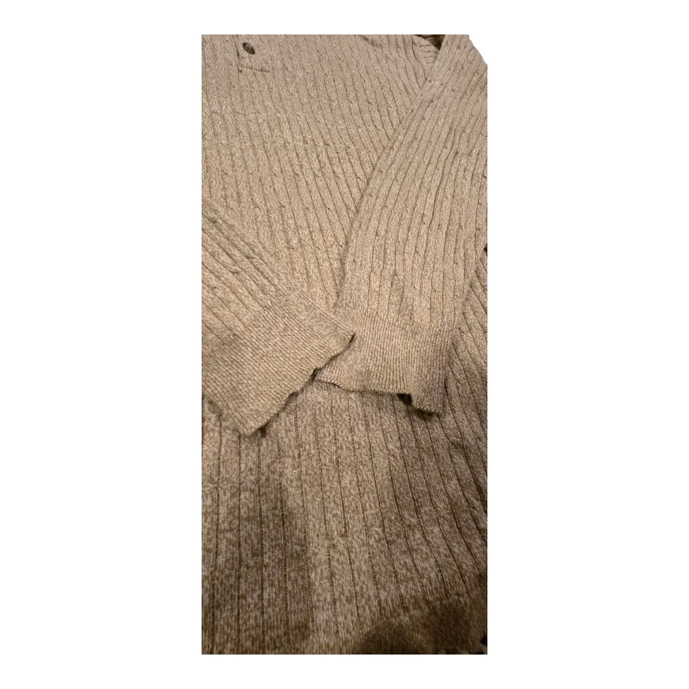 Claiborne Men's Tan Knit Lightweight Sweater Sz L